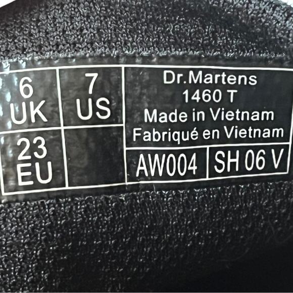 DR. MARTENS Crinkle Metallic Silver Sparkle Combat Boots 1460T Little Girls 7 - Picture 9 of 11